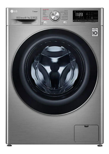 Imagen de Lavasecarropas LG Inverter Acero 12kg Sensacion
