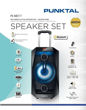 Imagen de Parlante Grande Equipo Audio Punktal Usb Bluetooth Led Sensa