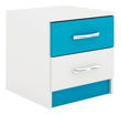 Imagen de Mesa De Luz 2 Cajones Promo X2 Ideal P Sommier Sensacion - Brillante - Azul acero