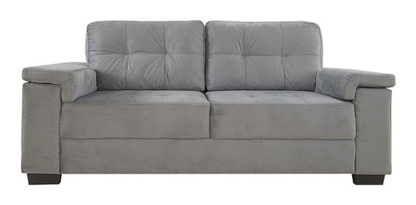 Imagen de Sillon 2 Cuerpos Sofa Tela Alcohol Clean Luares Sensacion - Gris