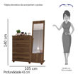Imagen de Comoda Cajonera Con Espejo Modelo Trento Sensacion - Cedro