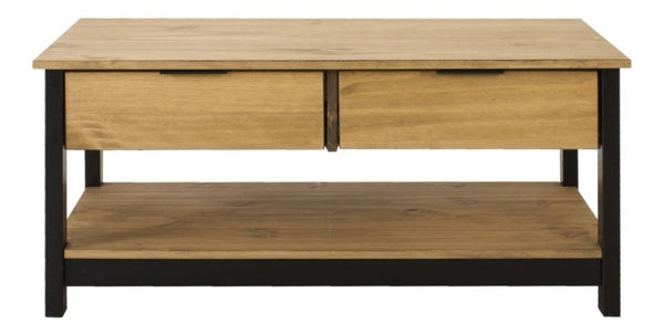 Imagen de Mesa Central Pino Denise 2 Cajones Sensacion