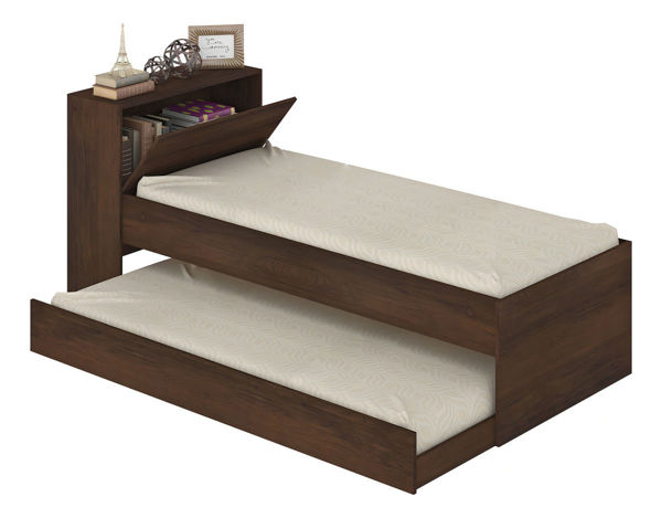 Imagen de Cama Marinera Con Baulera Sensacion Color Tabaco