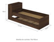 Imagen de Cama Marinera Con Baulera Sensacion Color Tabaco