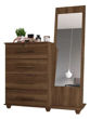 Imagen de Comoda Cajonera Con Espejo Modelo Trento Sensacion - Cedro