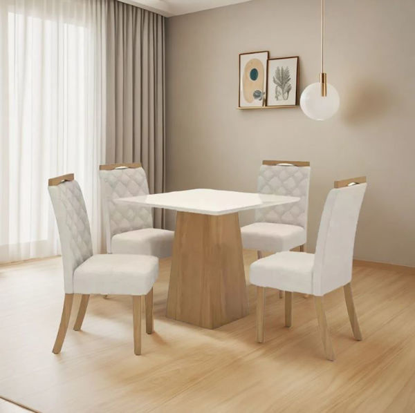 Imagen de JUEGO DE COMEDOR MALAGA 1+4