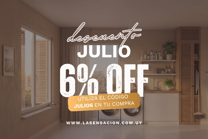 Utiliza el código JULIO6 en tu compra