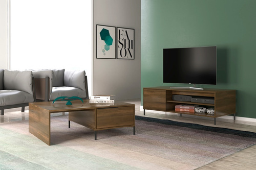 Mesa De Centro Ratona Zambia Sensacion Color Cedro - Galería 1