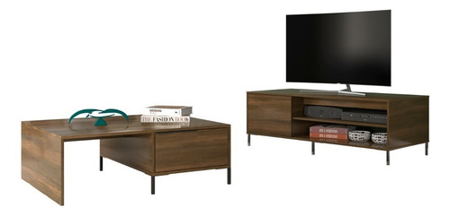 Mesa De Centro Ratona Zambia Sensacion Color Cedro - Galería 2