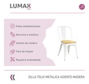 Silla De Comedor Lumax Tolix Madera Con Estructura - Galería 1