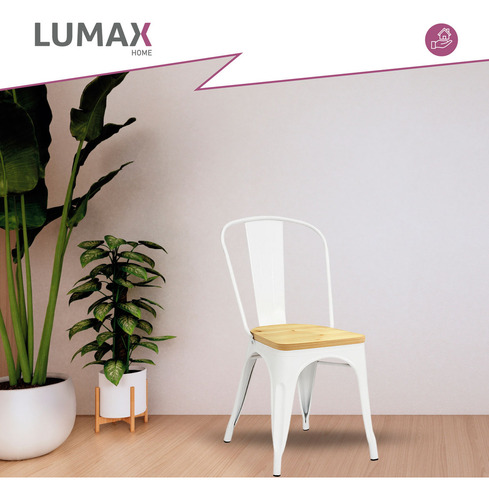 Silla De Comedor Lumax Tolix Madera Con Estructura - Galería 6
