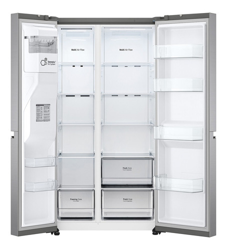 Heladera Con Freezer Inverter LG Gs66spp 591l Plat - Galería 2