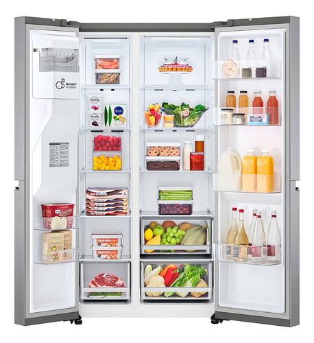 Heladera Con Freezer Inverter LG Gs66spp 591l Plat - Galería 3
