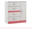 Comoda 4 Cajones 1 Puerta Y Espacio Colores Flex S - Galería 1