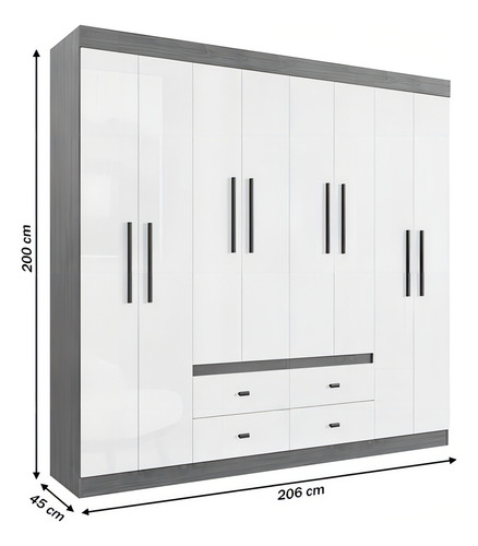 Placard 8 Puertas 4 Cajones Las Vegas Lunar Noguei - Galería 3