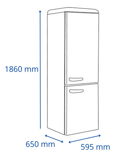 Refrigerador Heladera Retro James Rj 373 Rn Combin - Galería 2