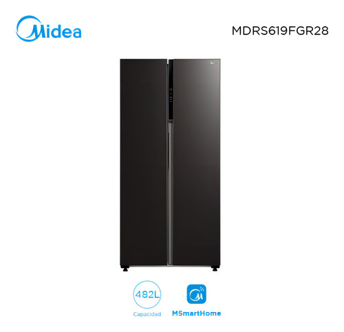 Heladera Black Inverter 482l Side By Side Midea Md - Galería 1