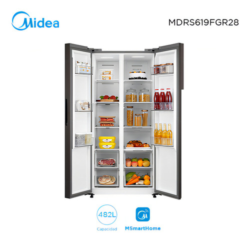 Heladera Black Inverter 482l Side By Side Midea Md - Galería 2