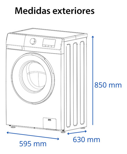 Lavarropas James 10.5kg Inverter Gris Lr 1016 Dark - Galería 1