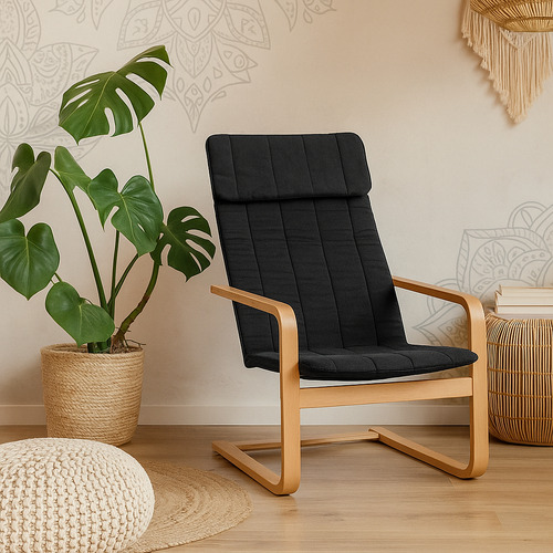 Divino Silla Flex Tela Color Negro Negro - Galería 2