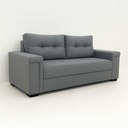 Sofá Amsterdam 3 Cuerpos Tapizado En Lino Gris Gri - Galería 1