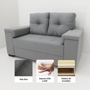 Sofá Sillón 2 Cuerpos Amsterdam Tapizado En Lino G - Galería 2