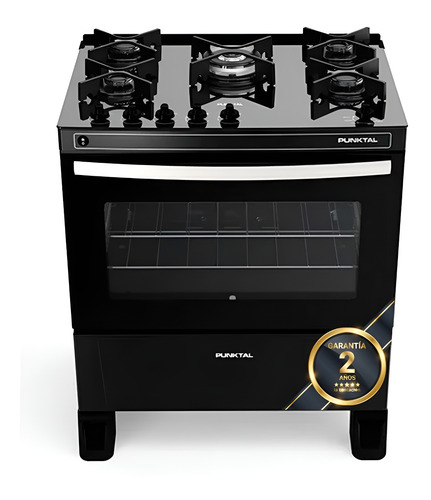 Cocina Punktal Pk-gl5b Glass 5 Color Negro Gas Neg - Galería 2