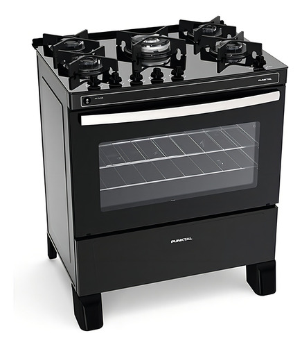 Cocina Punktal Pk-gl5b Glass 5 Color Negro Gas Neg - Galería 3