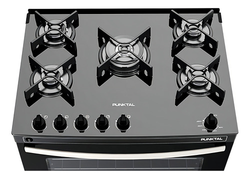 Cocina Punktal Pk-gl5b Glass 5 Color Negro Gas Neg - Galería 4