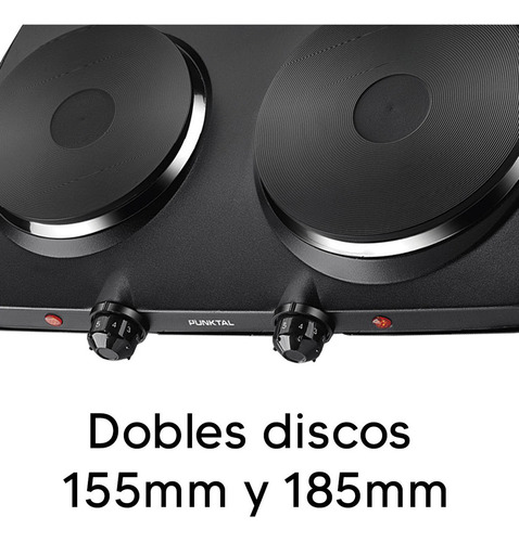 Anafe Punktal Pk-pc 02n 2 Discos Termostato Color  - Galería 4