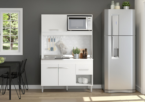 Mueble De Cocina Katy Color Itaúba/off White - Galería 1