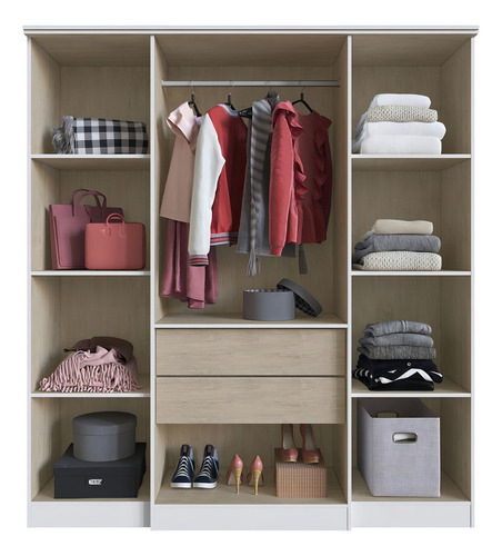 Armario Doble Miami Con 4 Puertas Blanco - Doripel - Galería 2