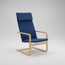 Divino Silla Flex Tela Color Negro Azul - Galería 2