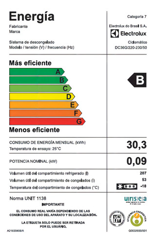 Heladera Refrigerador Electrolux Dc36g Gris 260 Li - Galería 2