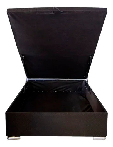Cama Box Baul Para Sommier Somier 1 Plaza Sensacio - Galería 1
