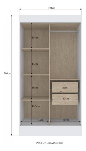 Ropero Placard Lyon Con Puertas Corredizas De 2450 - Galería 2