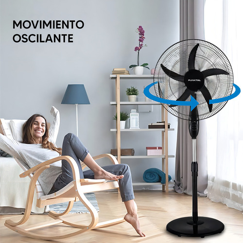 Ventilador De Pie Punktal Pk-5012vt Con 5 Aspas Co - Galería 5