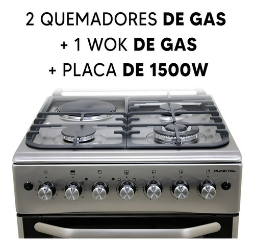 Cocina Punktal Doble Horno Pk-1980 Dtk 3+1 - Galería 1