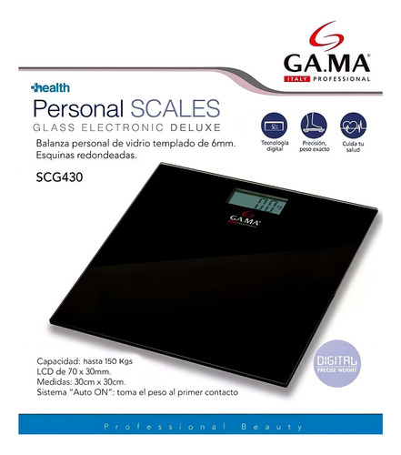 Balanza Digital Ga.ma Italy Scg 430 Negra, Hasta 1 - Galería 2