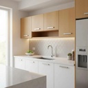 Mueble De Cocina Aereo 4 Puertas Con Estante Vasos - Galería 2
