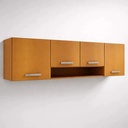 Mueble De Cocina Aereo 4 Puertas Con Estante Vasos - Galería 4