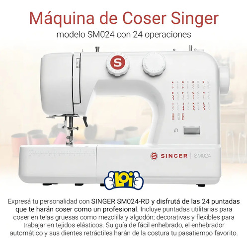 Máquina De Coser Recta Singer Portable Color Blanc - Galería 5