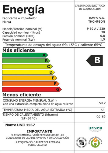 Calefon Termotanques James Thompson 30 Ltsacero Se - Galería 3
