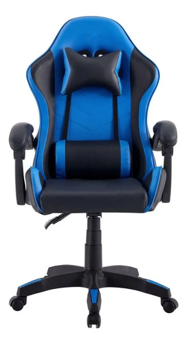 Silla Gamer Ejecutiva Sen-home Max Azul Espuma Rec - Galería 1
