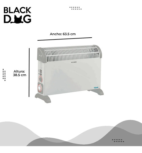 Estufa Convector Tem T1fco20tt1300 Timer Y Turbo U - Galería 1