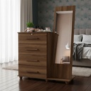 Comoda Cajonera Con Espejo Modelo Trento Sensacion Cedro