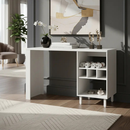 [03730330] Barra Desayunadora Senhome Ilha 10670 Tapa Blanco Patas Blanco