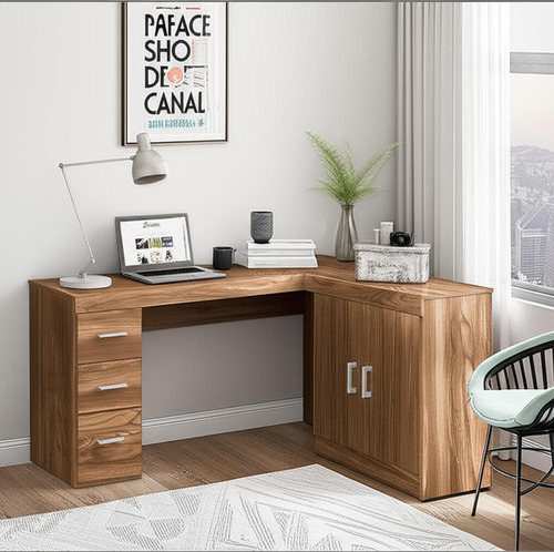 [03601120] Escritorio Esquinero Ambrosio Sensacion Color Canela