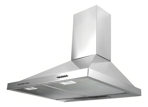 [02140642] Campana Extractora Punktal Acero Inoxidable Con Luz Led Gris