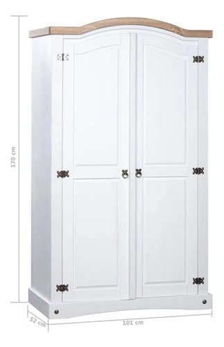 Placard Corona 2 Puertas Madera Color Blanco